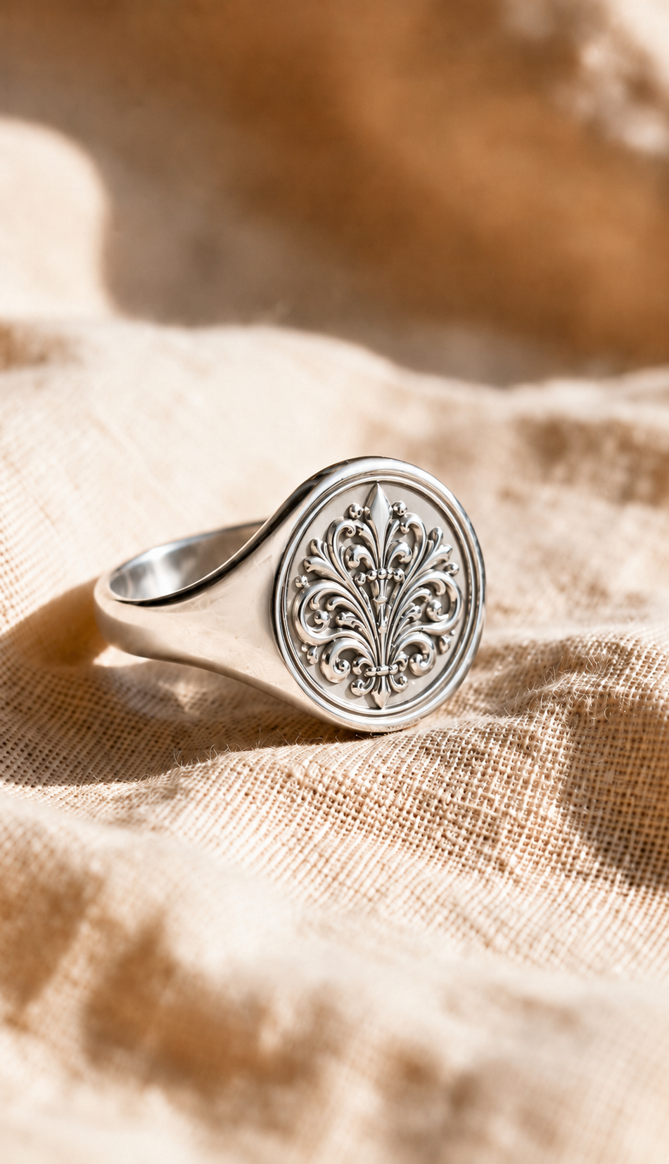 Signet ring — 925 silver, Balinese wirework