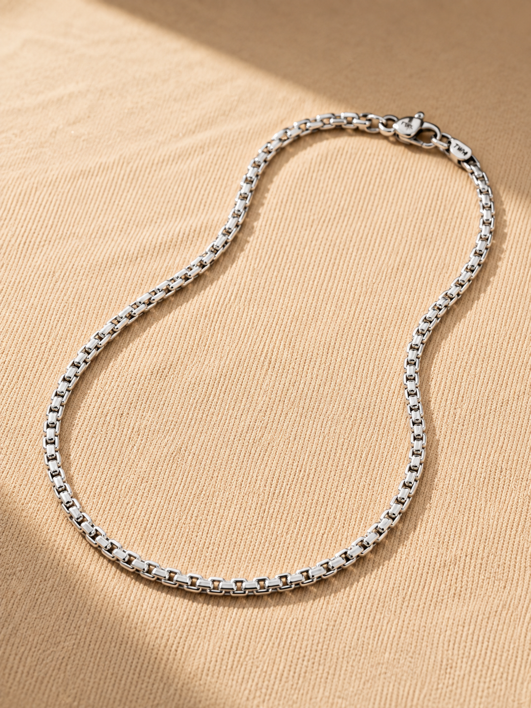 Box chain — sterling silver