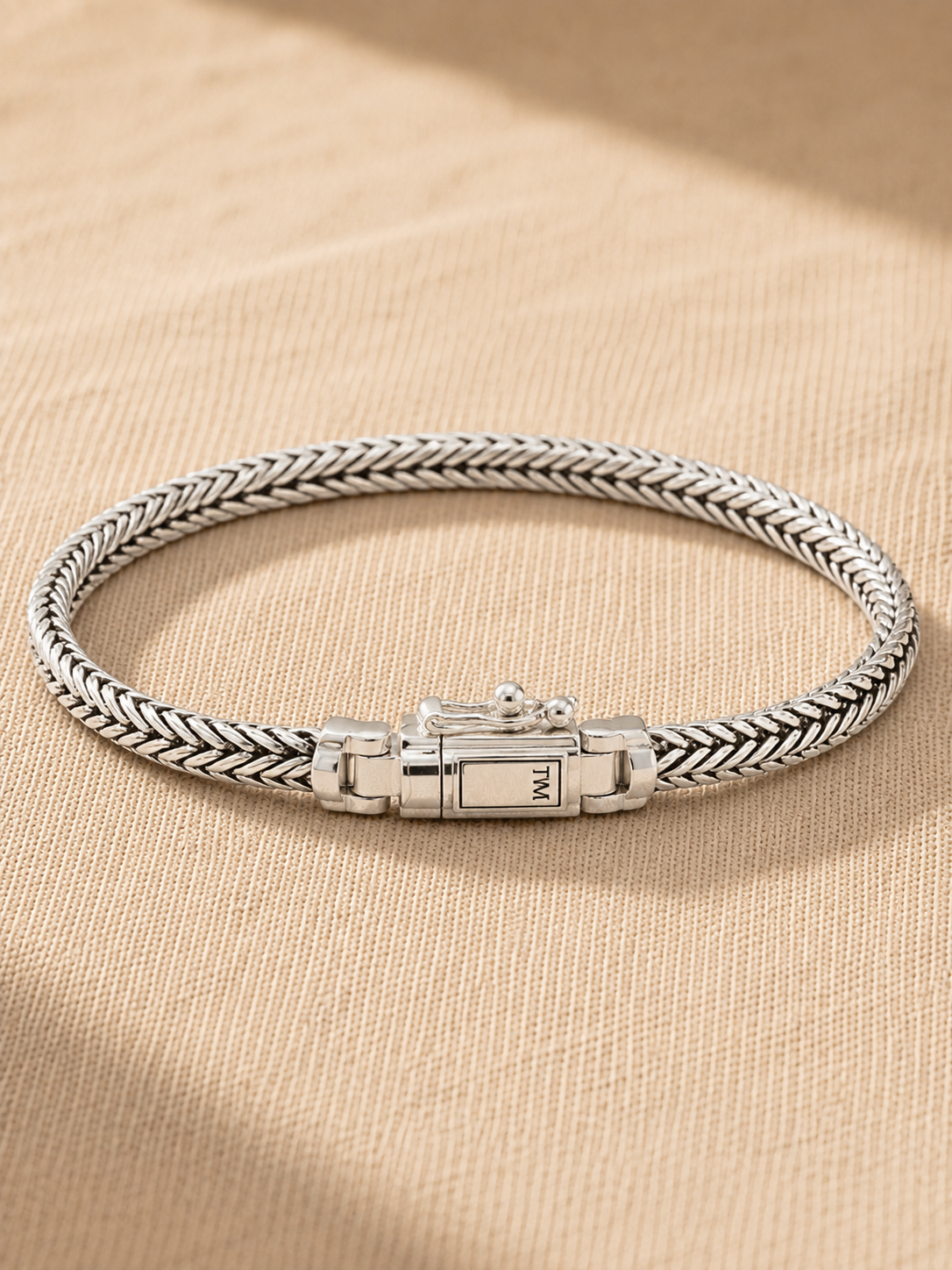 Woven bracelet — heavy 925 chain